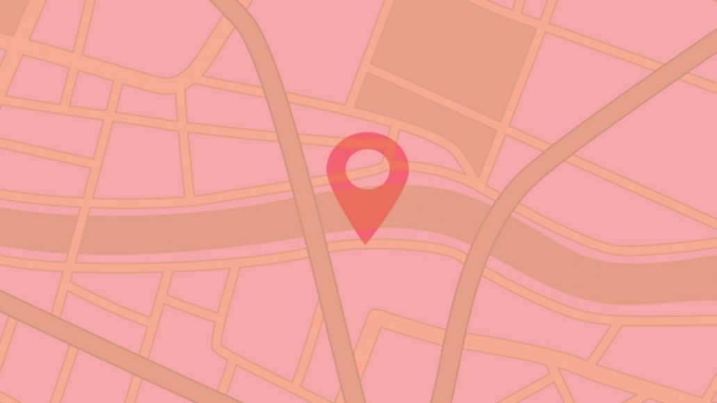 Red map graphic